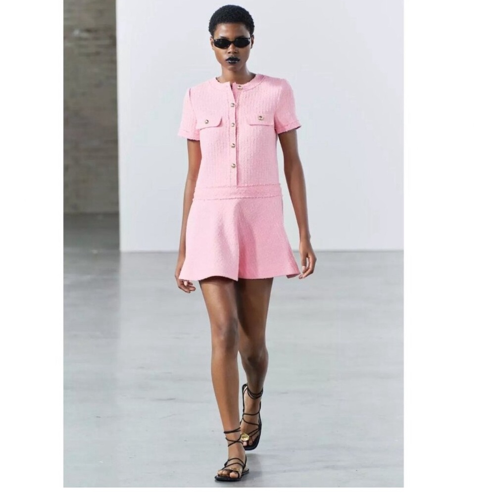 Zara Pink Mini Dress - Picture 4 of 5